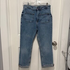 Zara Light Blue Straight Leg Jeans